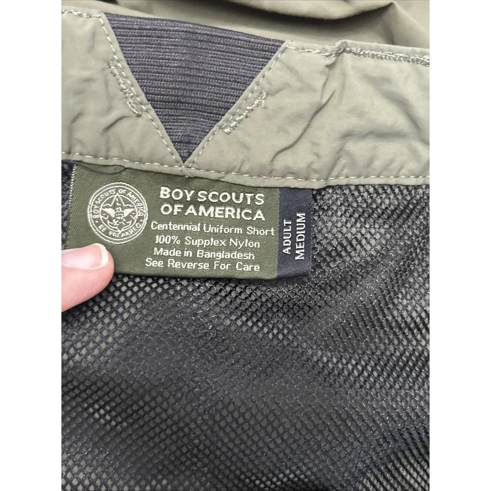 Mens Boy Scouts Mesh Lined Swim Cargo Shorts Sz Med Waterproof Pouch
